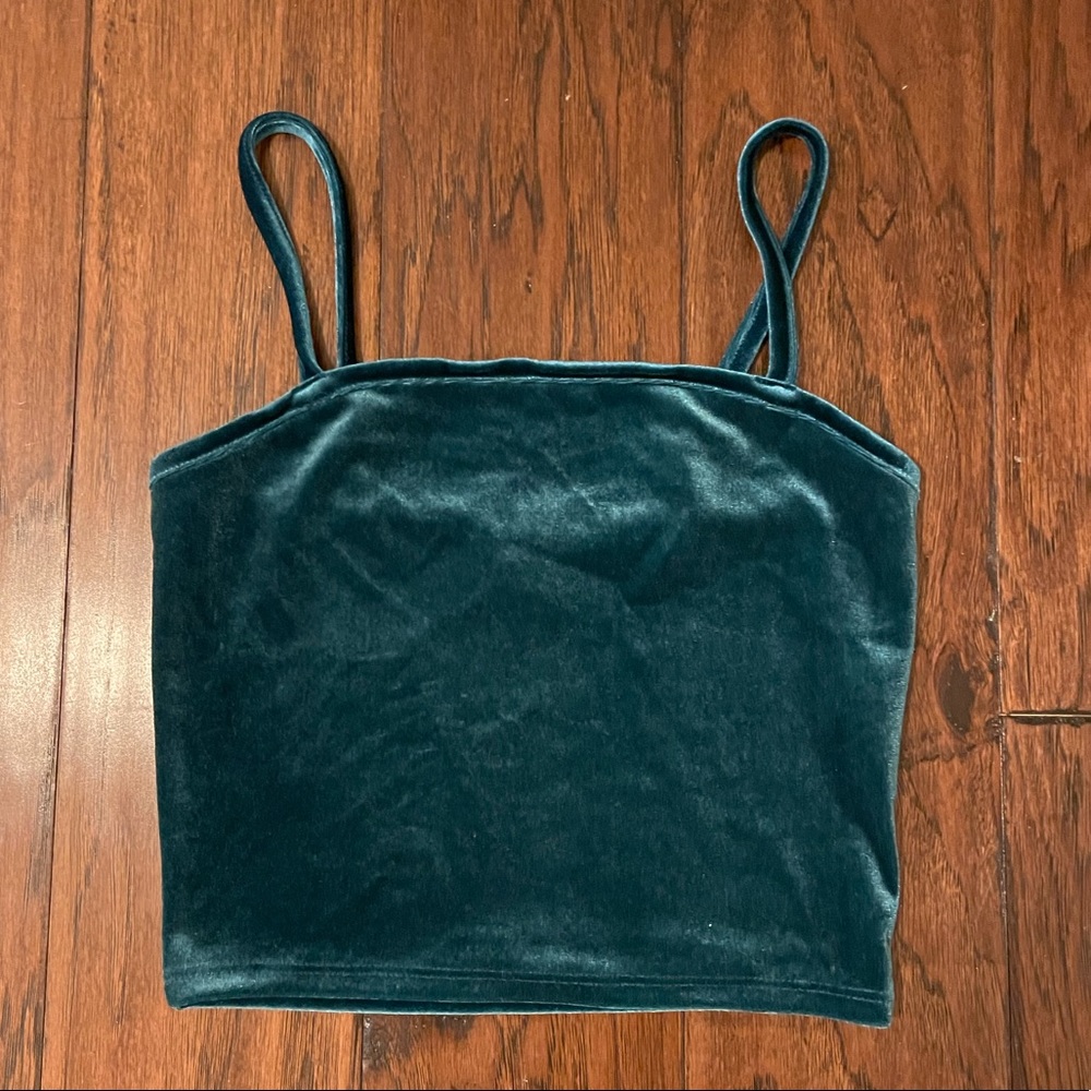 velvet cropped tank